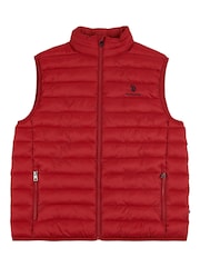 U.S. Polo Assn. Red Mens Bound Quilted Gilet - Image 5 of 7