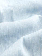 Blue Regular Fit Signature Linen Blend Short Sleeve Shirt - Image 7 of 8