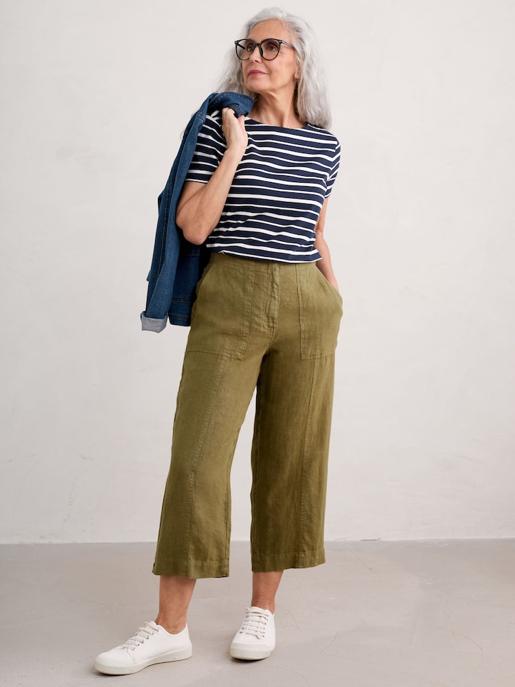 Seasalt Cornwall Blue Striped Sailor T-Shirt - Image 1 of 5 Seasalt Cornwall Blue Striped Sailor T-Shirt - Image 1 of 5