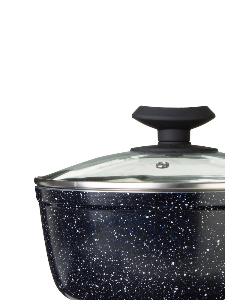 Maison by Premier Black Stoneflam 20cm Saucepan With Glass Lid - Image 3 of 3 Maison by Premier Black Stoneflam 20cm Saucepan With Glass Lid - Image 3 of 3
