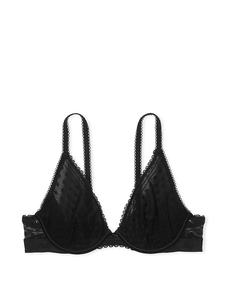 Zwart met sierlijke stippen - Victoria's Secret PINK beha van kant - Image 3 of 3