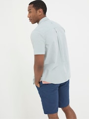 FatFace Green Short Sleeve Markham Stripe Shirt - Image 2 of 5