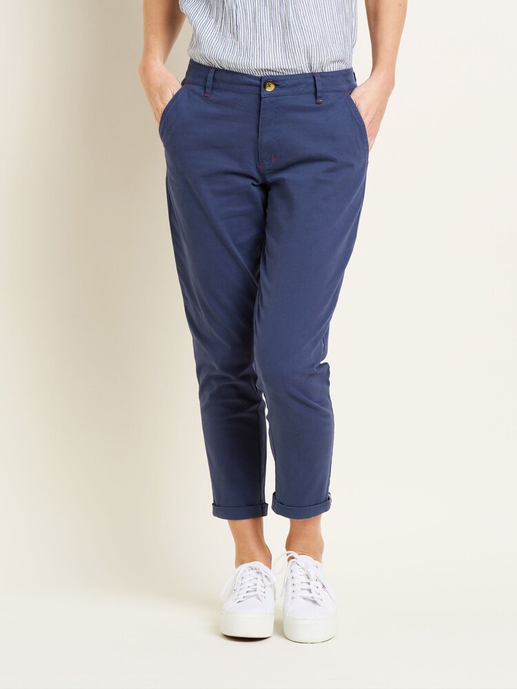 Brakeburn Blue Trim Detail Cropped Blake Trousers - Image 1 of 1