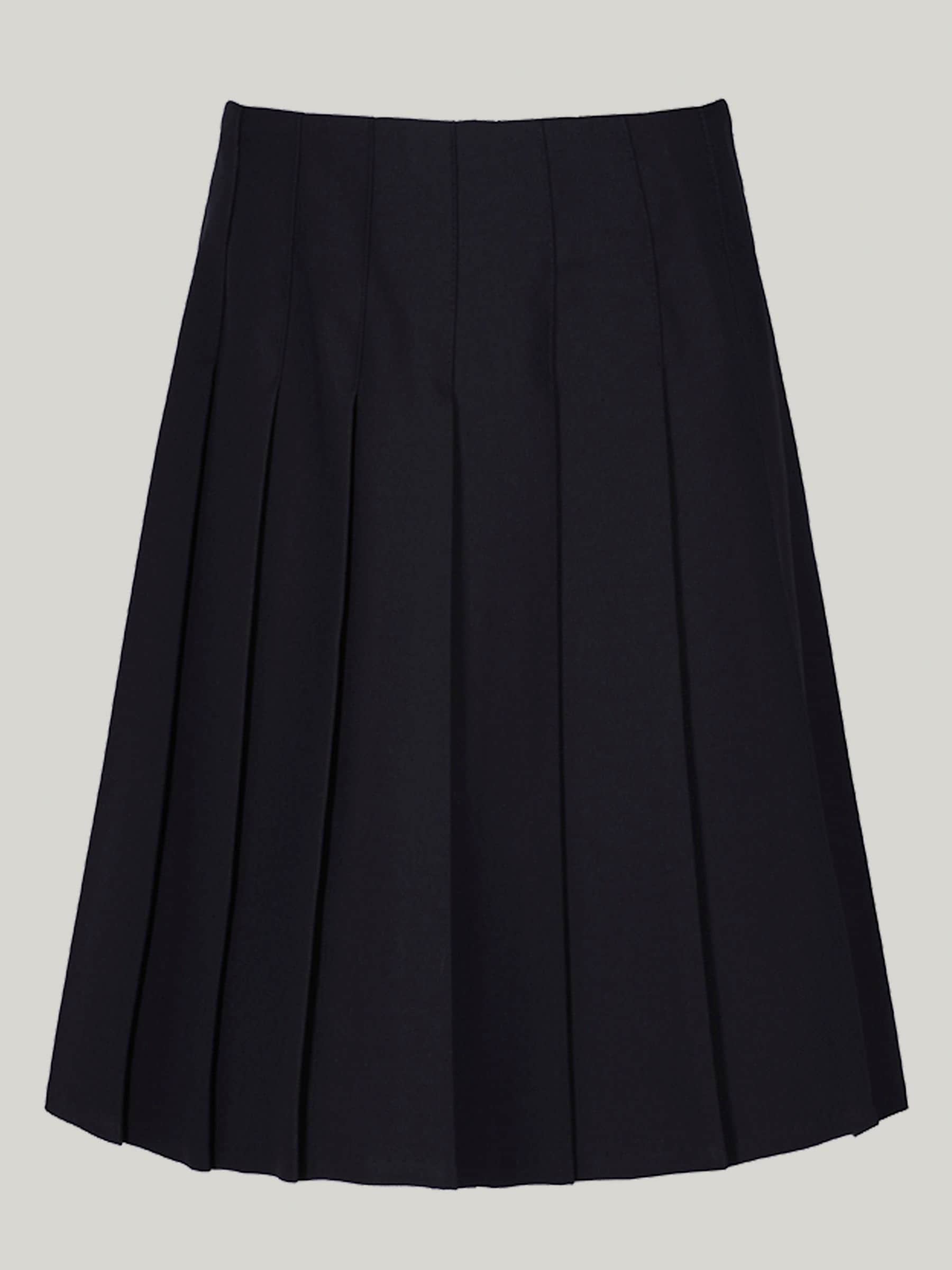 Skirt ネイビー 100% Washable Silk Skirt in Navy