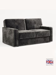 Jay-Be Luxe Velvet Steel Grey Linea 2 Seater Sofa Bed - Image 2 of 6