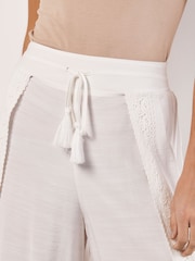 Apricot Cream Lace Detail Front Split Wrap Trousers - Image 2 of 4