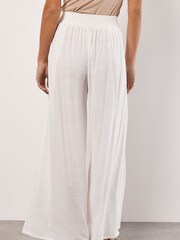 Apricot Cream Lace Detail Front Split Wrap Trousers - Image 3 of 4