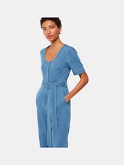 Whistles Blue Freyja Denim Jumpsuit - Image 4 of 5
