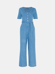 Whistles Blue Freyja Denim Jumpsuit - Image 5 of 5
