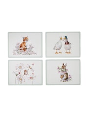 Wrendale White Large Designs Wildflowers 4 Placemats 40x29cm - Image 3 of 6