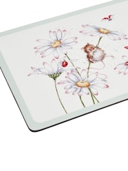 Wrendale White Large Designs Wildflowers 4 Placemats 40x29cm - Image 6 of 6
