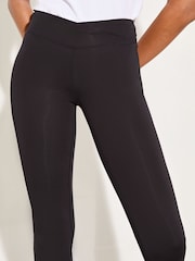 Lipsy Black Flared Crossover Leggings - Image 3 of 4