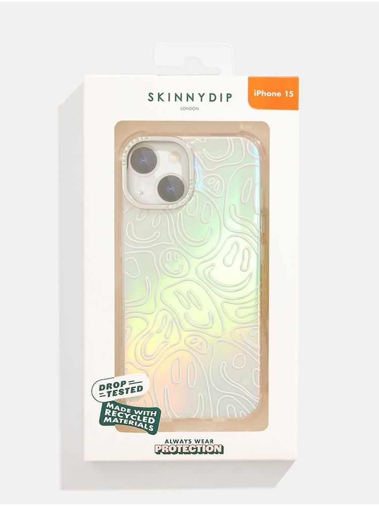 Skinnydip Holo Warped Happy Face London 15 Pro Case - Image 4 of 4