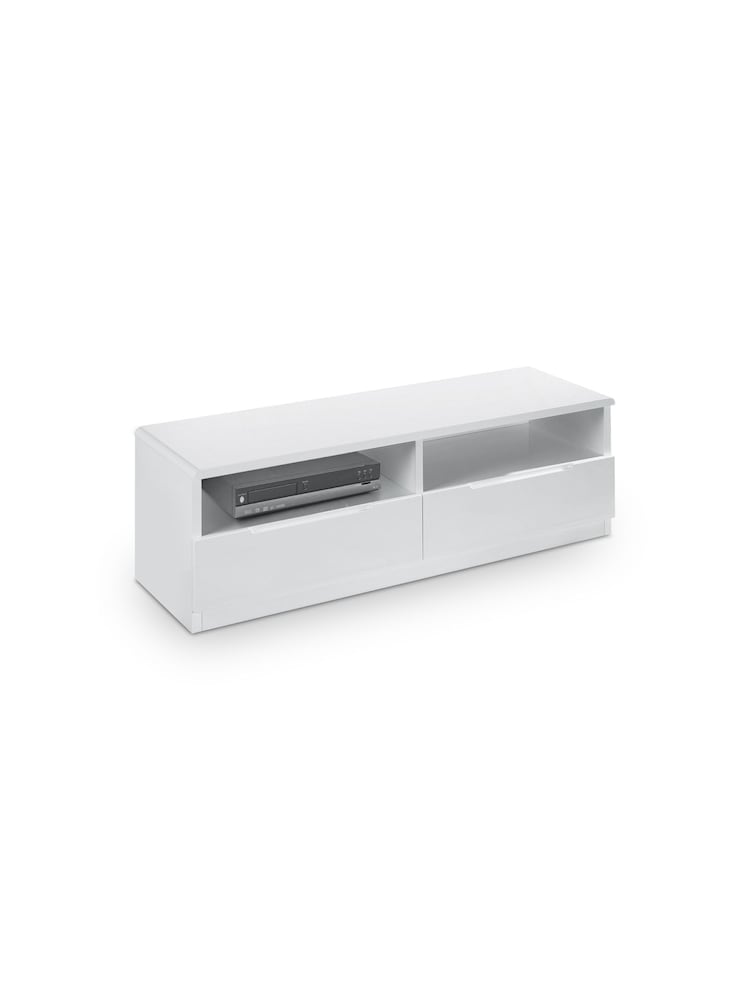 Julian Bowen White Manhattan 2 Drawer Media Unit - Image 2 of 2