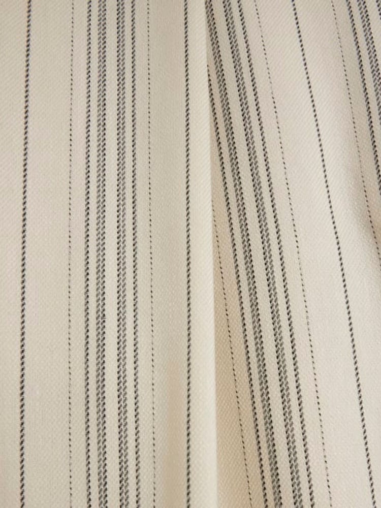 River Island Cream Stripe Wide Leg Pleated Trousers - Image 6 of 6