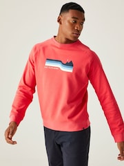 Regatta Red Mens Nithsdale Crewneck Sweatshirt - Image 3 of 9