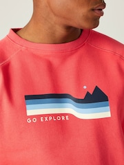Regatta Red Mens Nithsdale Crewneck Sweatshirt - Image 4 of 9