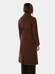 Forever New Brown Polly Petite Wrap Coat - Image 2 of 4