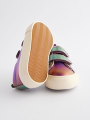 Rainbow Metallic Wide Fit (G) Chunky Trainers With Touch Fastening - Image 4 of 5