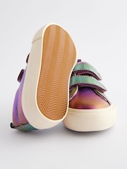 Rainbow Metallic Wide Fit (G) Chunky Trainers With Touch Fastening - Image 5 of 5