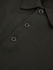 Reiss Dark Military Green Trafford Merino Wool Polo Shirt - Image 5 of 5