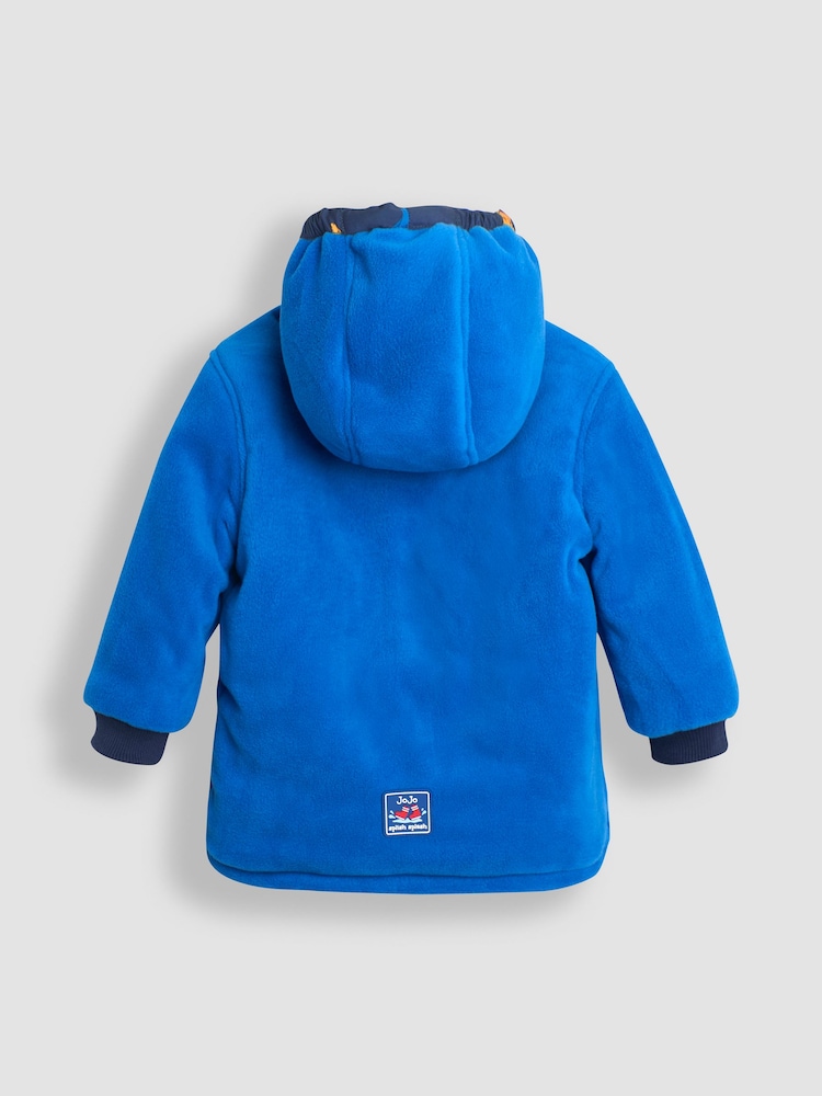 Buy JoJo Maman Bébé Navy Blue Dinosaur Fleece Lined Jacket from