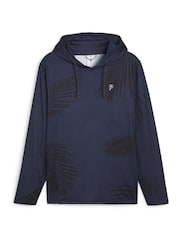 Puma x PALM TREE Blue CREW Mens Golf Hoodie - Image 1 of 2