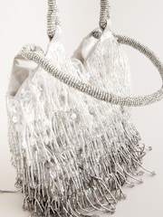 Silver Sequin Ombre Bucket Bag - Image 8 of 10