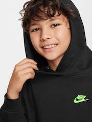 Nike Black Club Fleece Overhead Hoodie - Image 4 of 6
