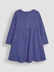JoJo Maman Bébé Cornflower Blue Spot Dress - Image 2 of 3