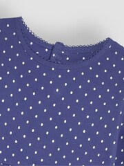 JoJo Maman Bébé Cornflower Blue Spot Dress - Image 3 of 3
