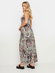 PixieGirl Petite Green Paisley Print Maxi Dress - Image 4 of 5
