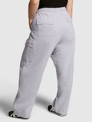 Victoria's Secret PINK Grey Heather Fleece Straight Leg Cargo Joggers - Image 2 of 3