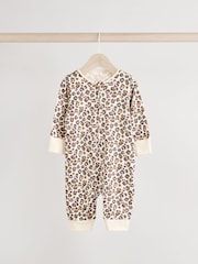 Pink 100% Cotton Two Way Zip Baby Footless Sleepsuit 3 Pack (0mths-3yrs) - Image 4 of 12