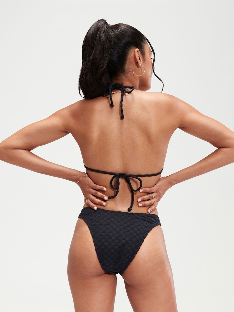 Speedo Black Terry Scoop Bikini Bottoms with UPF50+ Sun Protection - Image 2 of 6