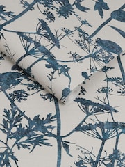 Graham & Brown Blue Esther Wallpaper Sample - Image 3 of 3