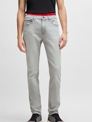 HUGO Grey Slim Fit Jeans in Light Denim - Image 1 of 4