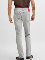 HUGO Grey Slim Fit Jeans in Light Denim - Image 3 of 4