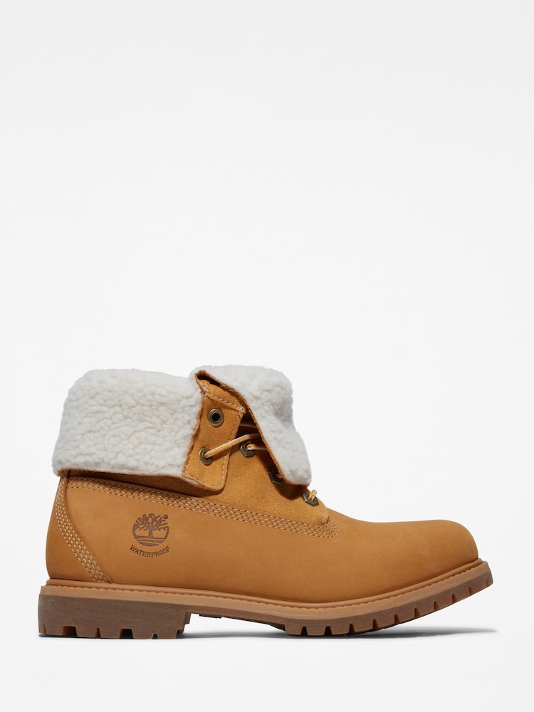 Timberland Authentic Warm Lined Brown Boots - Image 1 of 9