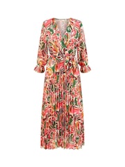 Yumi – Paisley-Muster-plissiert-Midi kleid mit Falten - Bild 6 von 6