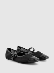 Office Black Fee Mesh Ballerina Shoes - Image 2 of 3