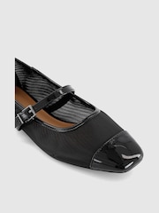 Office Black Fee Mesh Ballerina Shoes - Image 3 of 3