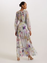 Ted Baker White Bellas Dress With Voluminous Sleeves - Image 4 of 6