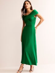 Boden Green Petite Bardot Jersey Maxi Dress - Image 1 of 5