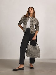 Grey Biker Shoulder Bag - Image 2 of 10