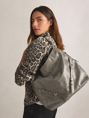 Grey Biker Shoulder Bag - Image 4 of 10