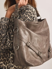 Grey Biker Shoulder Bag - Image 5 of 10