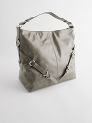 Grey Biker Shoulder Bag - Image 6 of 10