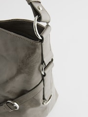 Grey Biker Shoulder Bag - Image 8 of 10