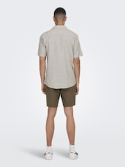 Only & Sons Grey Printed Linen Resort Shirt - Image 2 of 6